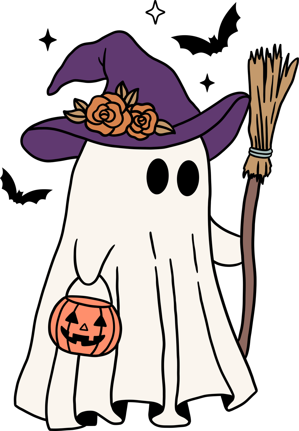 Cute ghost witch