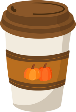 Pumpkin spice drink illustration